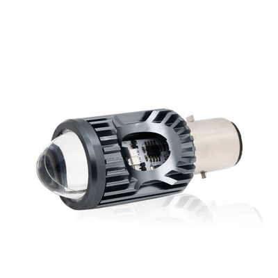 Đèn lái xe mini DRL Đèn đèn pha xe máy LED bóng đèn H4 H6 BA20D P15D Xe ô tô Chiếc mắt cá Máy chiếu ống kính hai màu