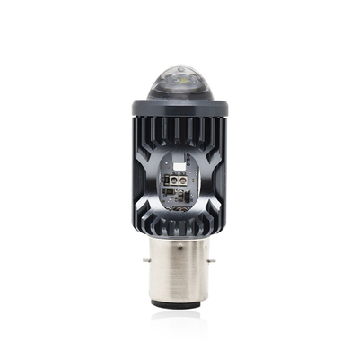 Đèn lái xe mini DRL Đèn đèn pha xe máy LED bóng đèn H4 H6 BA20D P15D Xe ô tô Chiếc mắt cá Máy chiếu ống kính hai màu