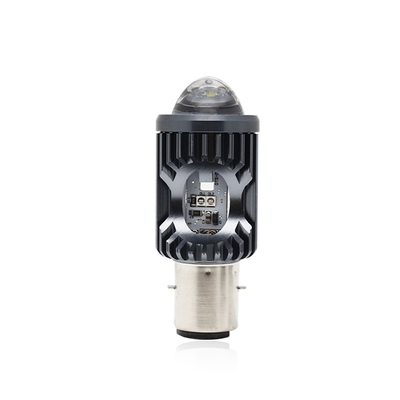 Đèn lái xe mini DRL Đèn đèn pha xe máy LED bóng đèn H4 H6 BA20D P15D Xe ô tô Chiếc mắt cá Máy chiếu ống kính hai màu
