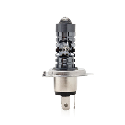 Đèn lái xe mini DRL Đèn đèn pha xe máy LED bóng đèn H4 H6 BA20D P15D Xe ô tô Chiếc mắt cá Máy chiếu ống kính hai màu