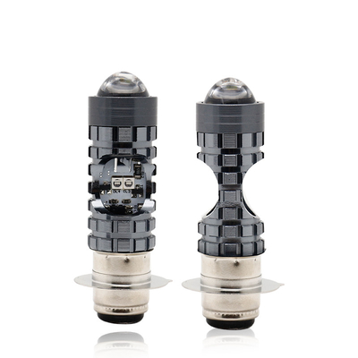 Đèn lái xe mini DRL Đèn đèn pha xe máy LED bóng đèn H4 H6 BA20D P15D Xe ô tô Chiếc mắt cá Máy chiếu ống kính hai màu