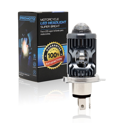 Đèn lái xe mini DRL Đèn đèn pha xe máy LED bóng đèn H4 H6 BA20D P15D Xe ô tô Chiếc mắt cá Máy chiếu ống kính hai màu