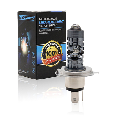 Đèn lái xe mini DRL Đèn đèn pha xe máy LED bóng đèn H4 H6 BA20D P15D Xe ô tô Chiếc mắt cá Máy chiếu ống kính hai màu