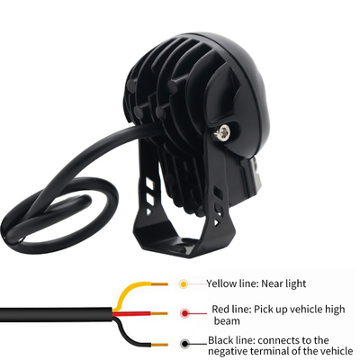 3 inch 40w Đèn đầu đầu hộp sọ xe máy Đèn phơi bên ngoài Đèn đèn LED Đèn lái xe Mini Đèn hai màu