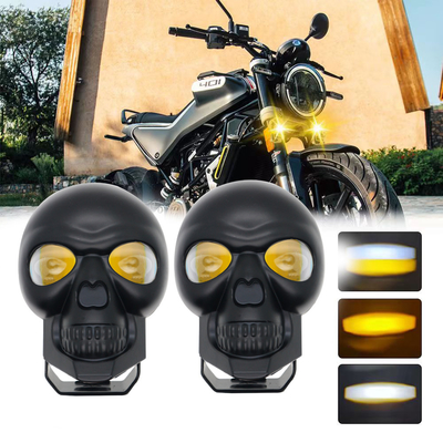 3 inch 40w Đèn đầu đầu hộp sọ xe máy Đèn phơi bên ngoài Đèn đèn LED Đèn lái xe Mini Đèn hai màu
