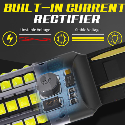 Đèn LED hợp kim nhôm màu trắng 1156 1157 T20 3030 44SMD Đèn lùi 12V 24V