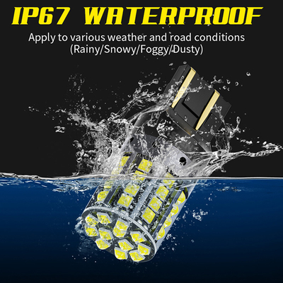 Đèn LED hợp kim nhôm màu trắng 1156 1157 T20 3030 44SMD Đèn lùi 12V 24V