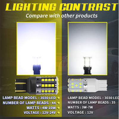 Đèn LED hợp kim nhôm màu trắng 1156 1157 T20 3030 44SMD Đèn lùi 12V 24V