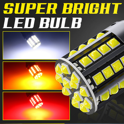 Đèn LED hợp kim nhôm màu trắng 1156 1157 T20 3030 44SMD Đèn lùi 12V 24V