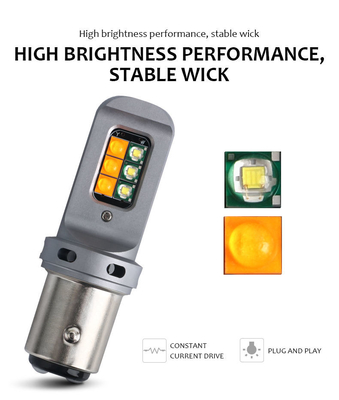 Đèn tín hiệu chuyển hướng phanh LED 5W lâu dài với 1156 bóng đèn LED 12smd phổ biến 1156 P21W BA15S PY21W 3157 7443 Canbus