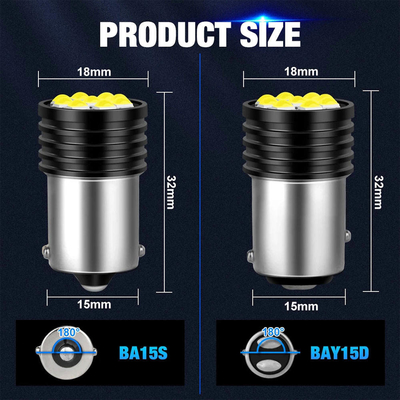 1157 BAY15D LED P21/5W 1156 BA15S P21W bóng đèn LED 9 SMD 3030 R5W R10W Đèn đuôi phanh xe hơi ngược
