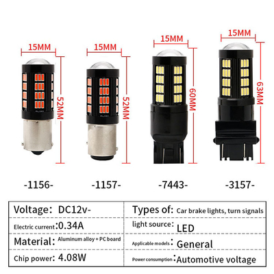 1157 1156 4014 66 SMD Đèn phanh LED Xe hơi lùi lại Đèn đèn LED nội thất ô tô Canbus