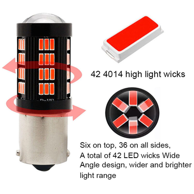 1157 1156 4014 66 SMD Đèn phanh LED Xe hơi lùi lại Đèn đèn LED nội thất ô tô Canbus