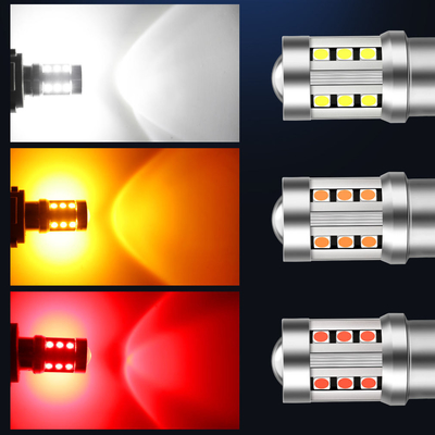 Đèn tín hiệu chuyển hướng xe ô tô màu trắng LED phổ biến1156 1157 3030 15SMD bóng đèn LED màu trắng màu vàng Canbus biển số xe nội thất LED