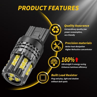 Ánh sáng đèn LED màu trắng Auto 12V 24V 2835 45SMD 1156 1157 T25 3156 3157 T20 7440 7443 Canbus bóng đèn xe Led