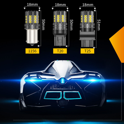 Ánh sáng đèn LED màu trắng Auto 12V 24V 2835 45SMD 1156 1157 T25 3156 3157 T20 7440 7443 Canbus bóng đèn xe Led