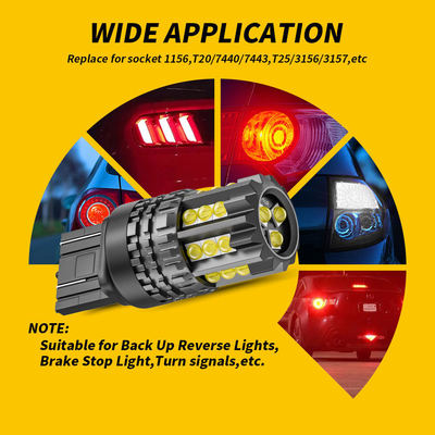 Ánh sáng đèn LED màu trắng Auto 12V 24V 2835 45SMD 1156 1157 T25 3156 3157 T20 7440 7443 Canbus bóng đèn xe Led