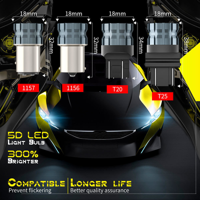 100% Canbus Bau15S Ba15S T25 1156 bóng đèn LED 900Lm 3030 Chips 6LED 12V đèn báo hiệu phanh 6W