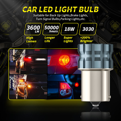 100% Canbus Bau15S Ba15S T25 1156 bóng đèn LED 900Lm 3030 Chips 6LED 12V đèn báo hiệu phanh 6W