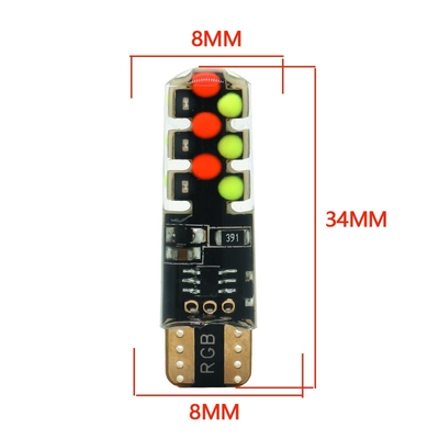 Độ sáng Chiếc xe kiểu mới Nội thất đèn LED bóng đèn T10 5050 6SMD màu RGB Với RGB Với đèn đèn nhấp nháy từ xa