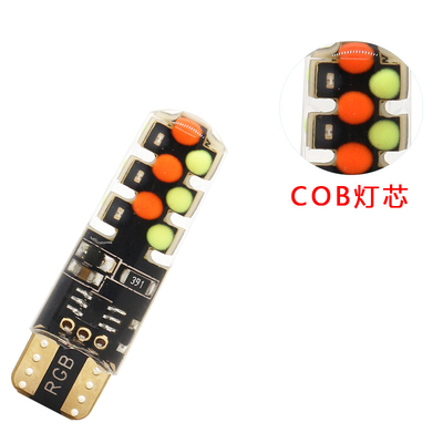 Độ sáng Chiếc xe kiểu mới Nội thất đèn LED bóng đèn T10 5050 6SMD màu RGB Với RGB Với đèn đèn nhấp nháy từ xa