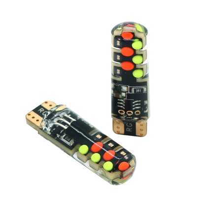 Độ sáng Chiếc xe kiểu mới Nội thất đèn LED bóng đèn T10 5050 6SMD màu RGB Với RGB Với đèn đèn nhấp nháy từ xa