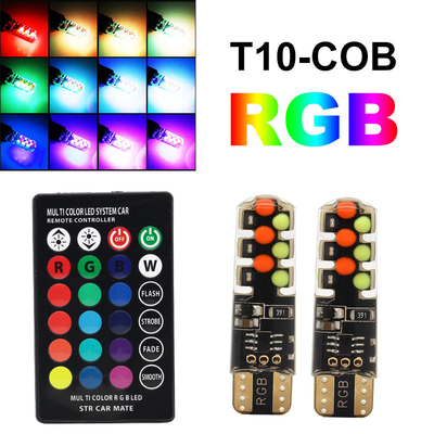 Độ sáng Chiếc xe kiểu mới Nội thất đèn LED bóng đèn T10 5050 6SMD màu RGB Với RGB Với đèn đèn nhấp nháy từ xa