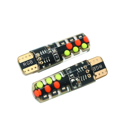 Độ sáng Chiếc xe kiểu mới Nội thất đèn LED bóng đèn T10 5050 6SMD màu RGB Với RGB Với đèn đèn nhấp nháy từ xa