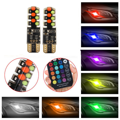 Độ sáng Chiếc xe kiểu mới Nội thất đèn LED bóng đèn T10 5050 6SMD màu RGB Với RGB Với đèn đèn nhấp nháy từ xa