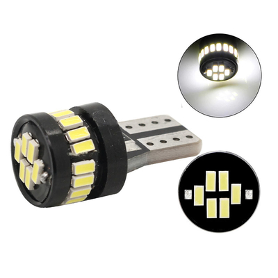 3014 Chip LED bóng đèn ô tô Đèn trắng góc chùm 360 độ T10 3014 24smd Điện liên tục bóng đèn LED sáng