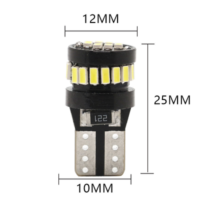 3014 Chip LED bóng đèn ô tô Đèn trắng góc chùm 360 độ T10 3014 24smd Điện liên tục bóng đèn LED sáng