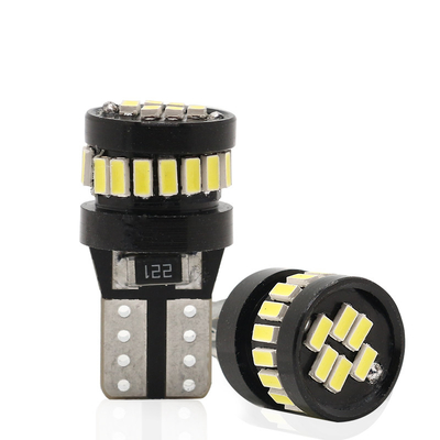 3014 Chip LED bóng đèn ô tô Đèn trắng góc chùm 360 độ T10 3014 24smd Điện liên tục bóng đèn LED sáng