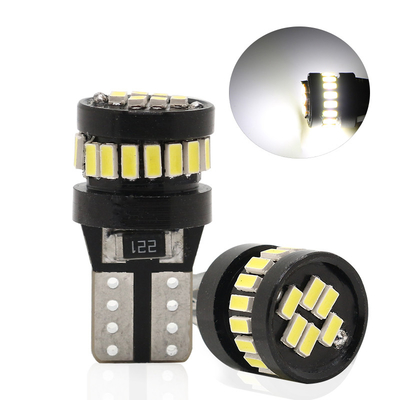 3014 Chip LED bóng đèn ô tô Đèn trắng góc chùm 360 độ T10 3014 24smd Điện liên tục bóng đèn LED sáng