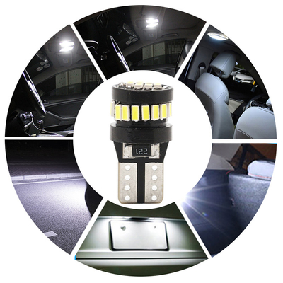 3014 Chip LED bóng đèn ô tô Đèn trắng góc chùm 360 độ T10 3014 24smd Điện liên tục bóng đèn LED sáng