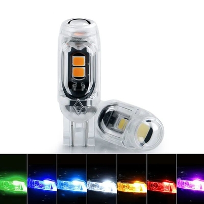 360 độ đèn LED bóng đèn xe ô tô bảng giấy phép ánh sáng T10 2835 3030 5smd đèn LED nổi bật 5W5 không cực
