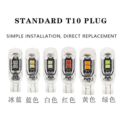 360 độ đèn LED bóng đèn xe ô tô bảng giấy phép ánh sáng T10 2835 3030 5smd đèn LED nổi bật 5W5 không cực