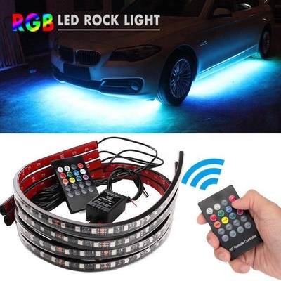 Đèn LED nội thất ô tô Điều khiển từ xa đa màu ABS linh hoạt 12V Đèn dải LED ô tô