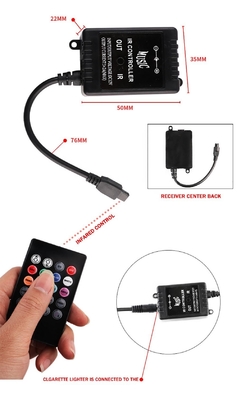 Đèn LED nội thất ô tô Điều khiển từ xa đa màu ABS linh hoạt 12V Đèn dải LED ô tô