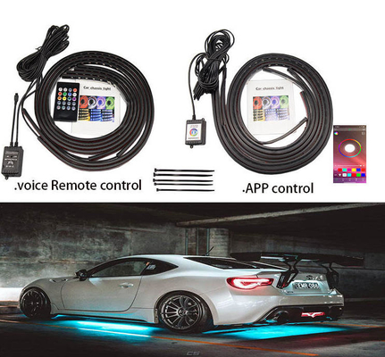 Đèn LED nội thất ô tô Điều khiển từ xa đa màu ABS linh hoạt 12V Đèn dải LED ô tô