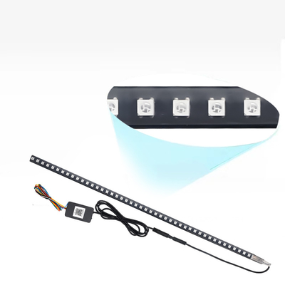 Ánh sáng LED nội thất xe ABS phổ quát Kiểm soát nước 56CM Ánh sáng đèn flash xe Strobe Knight Rider Scanner Light