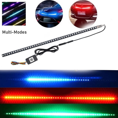 Ánh sáng LED nội thất xe ABS phổ quát Kiểm soát nước 56CM Ánh sáng đèn flash xe Strobe Knight Rider Scanner Light