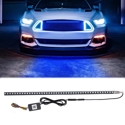 Ánh sáng LED nội thất xe ABS phổ quát Kiểm soát nước 56CM Ánh sáng đèn flash xe Strobe Knight Rider Scanner Light