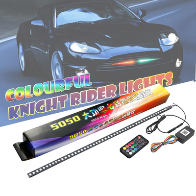 Ánh sáng LED nội thất xe ABS phổ quát Kiểm soát nước 56CM Ánh sáng đèn flash xe Strobe Knight Rider Scanner Light