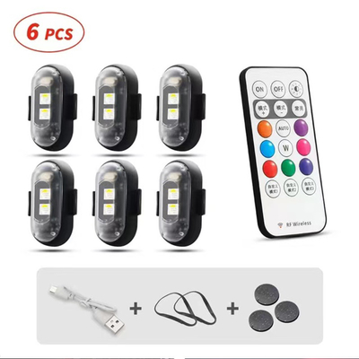 RGB màu LED Đèn khí quyển nội thất xe Micro USB IP67 điều khiển từ xa không dây