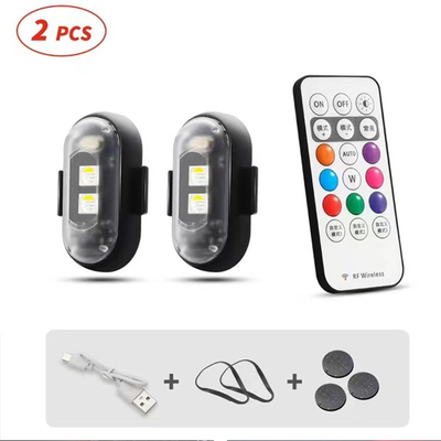 RGB màu LED Đèn khí quyển nội thất xe Micro USB IP67 điều khiển từ xa không dây