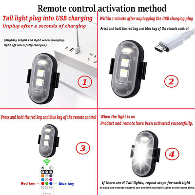 RGB màu LED Đèn khí quyển nội thất xe Micro USB IP67 điều khiển từ xa không dây