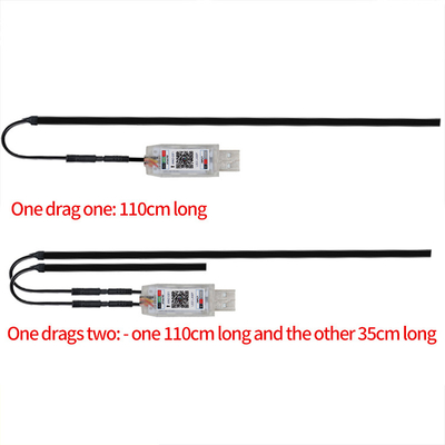5V PVC USB đèn LED dải 110cm với APP điều khiển từ xa nhiều chế độ chiếu sáng cho bầu không khí nội thất