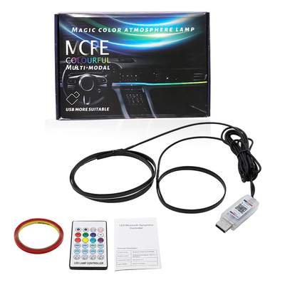 5V PVC USB đèn LED dải 110cm với APP điều khiển từ xa nhiều chế độ chiếu sáng cho bầu không khí nội thất