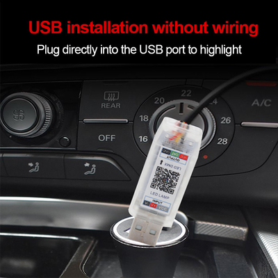5V PVC USB đèn LED dải 110cm với APP điều khiển từ xa nhiều chế độ chiếu sáng cho bầu không khí nội thất