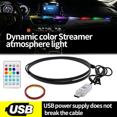 5V PVC USB đèn LED dải 110cm với APP điều khiển từ xa nhiều chế độ chiếu sáng cho bầu không khí nội thất